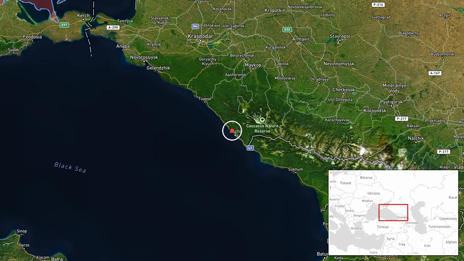 Dagomys, Sochi, Krasnodar Krai, Russia — Air Defense location map