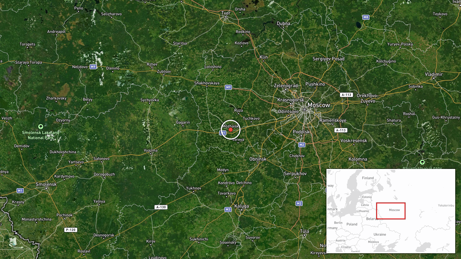 Mozhaisk, Moscow Oblast, Russia — Ballistic Missile location map