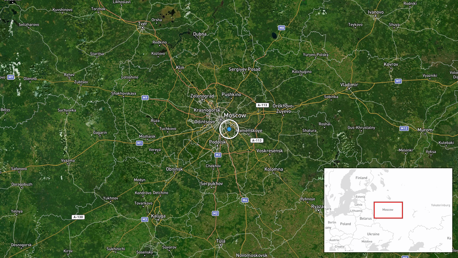 Kapotnya Oil Refinery, Lyubertsy, Moscow Oblast, Russia — UAS Strike location map