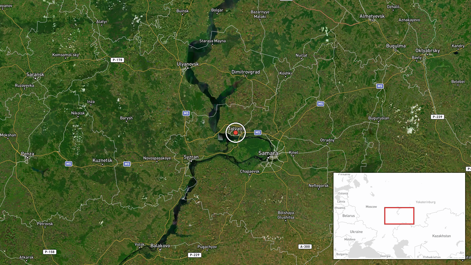 Tolyatti, Samara Oblast, Russia — Siren location map