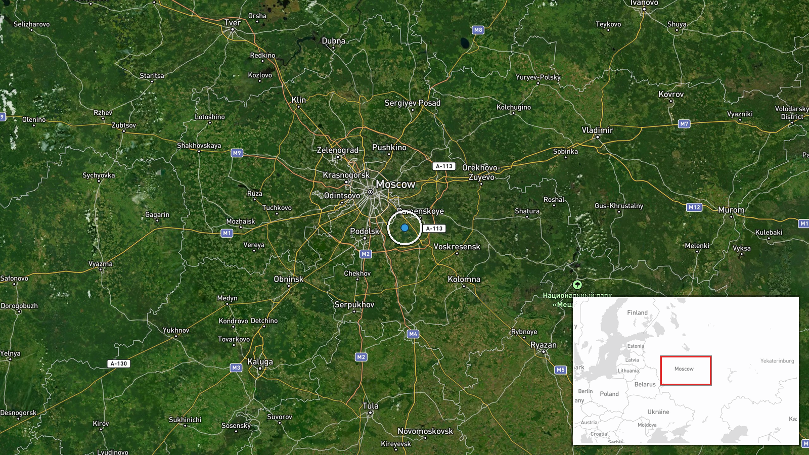 Moscow Oblast, Russia — Report location map