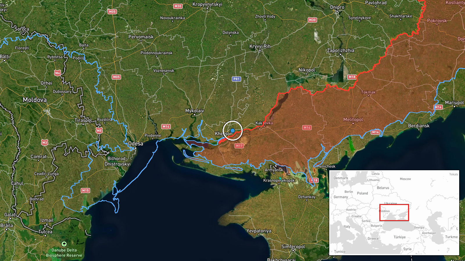 Kherson Oblast, Ukraine — Report location map
