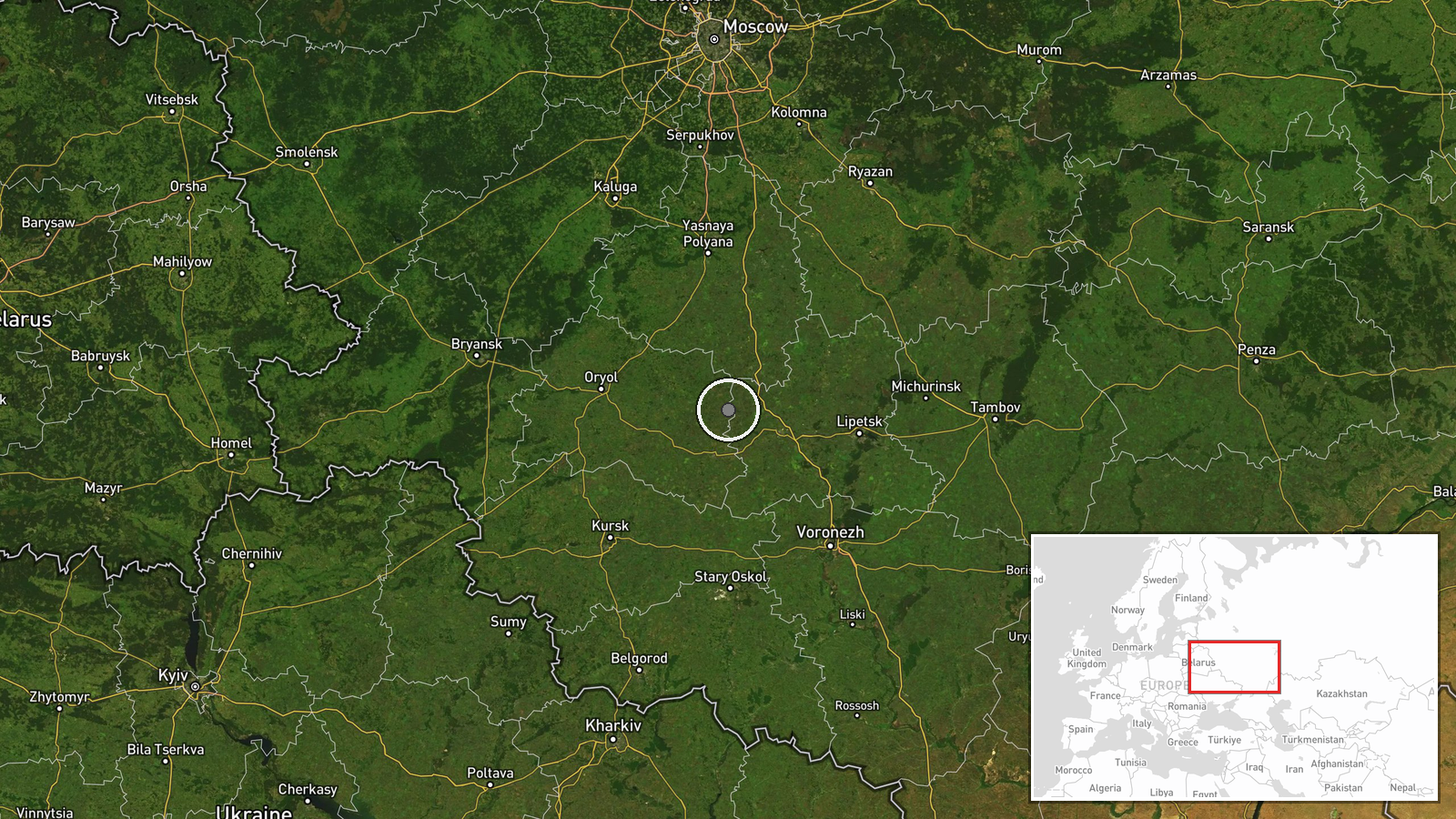 Russia (location not reported) — Explosion location map