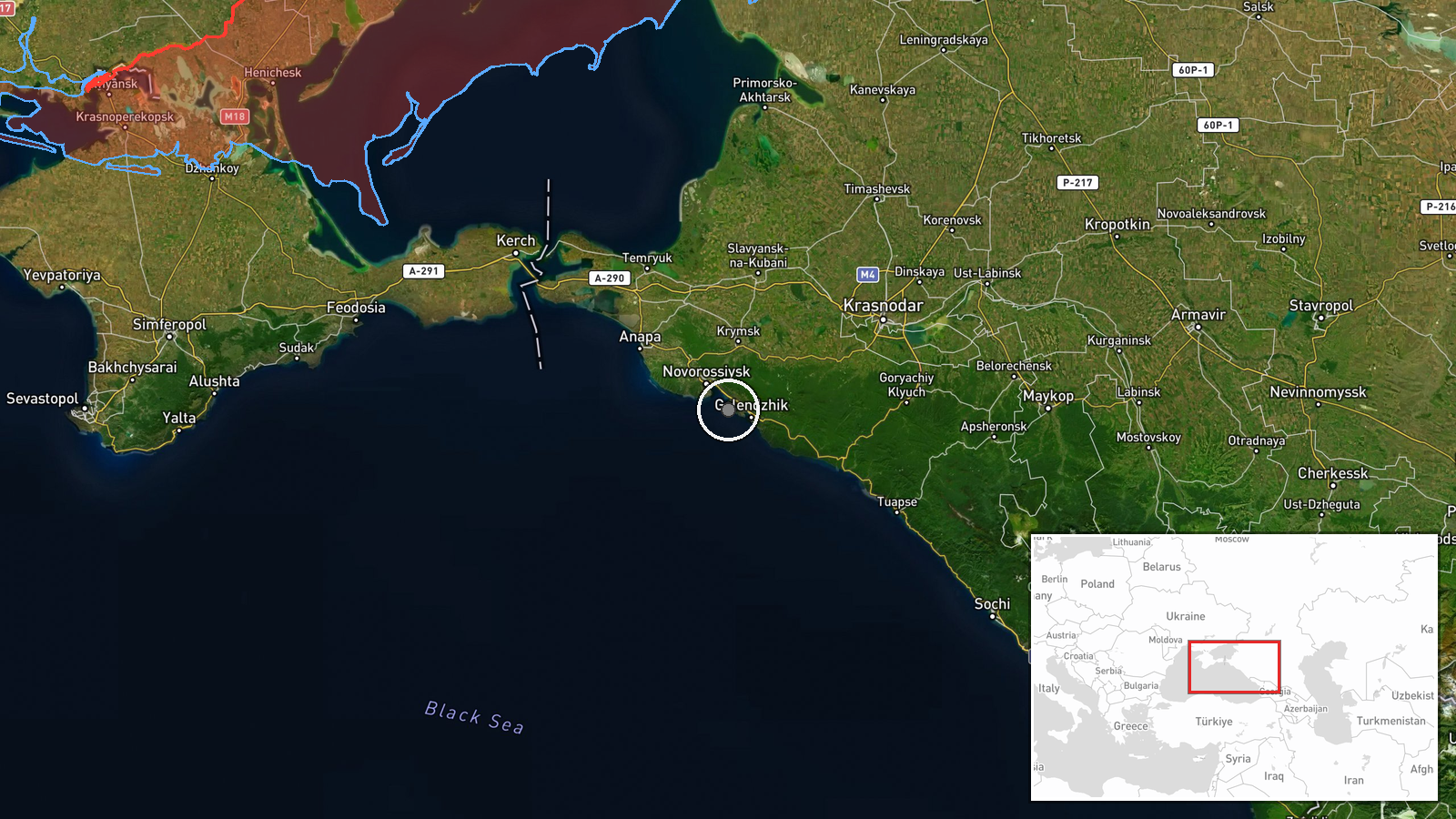 Novorossiysk, Krasnodar Krai, Russia — Cargo Ship location map