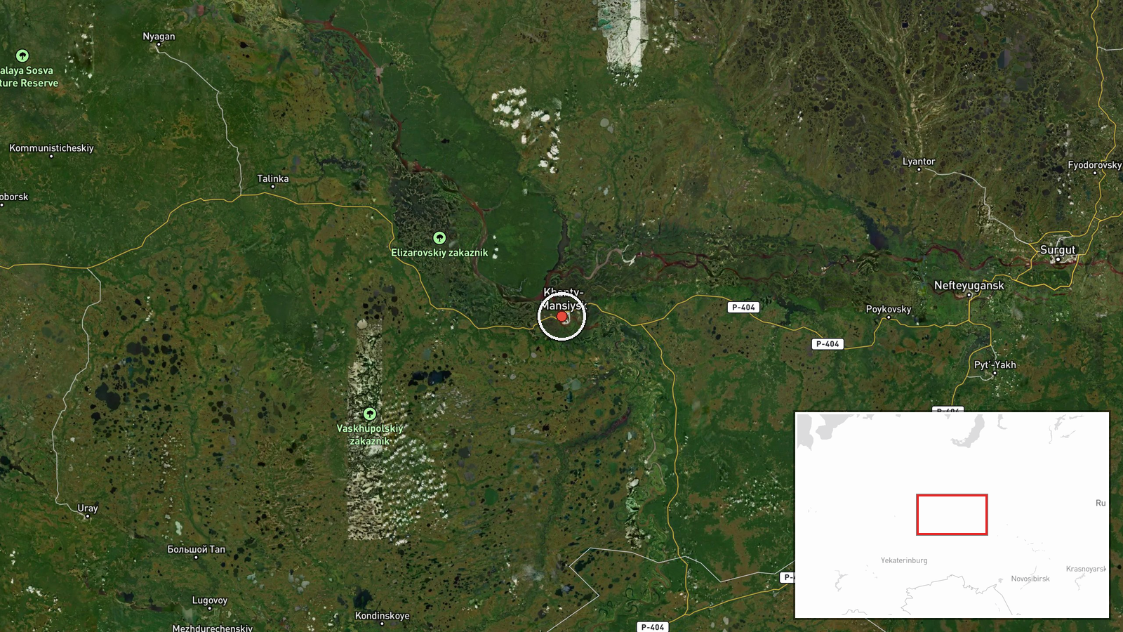 Khanty-Mansiysk, Khanty-Mansi Autonomous Okrug, Russia — Siren location map