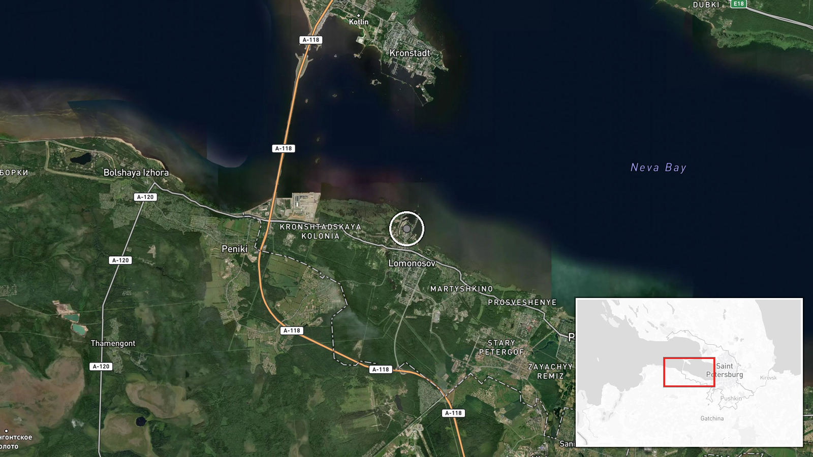 Port of Saint Petersburg, Saint Petersburg, Russia — UAS Strike location map