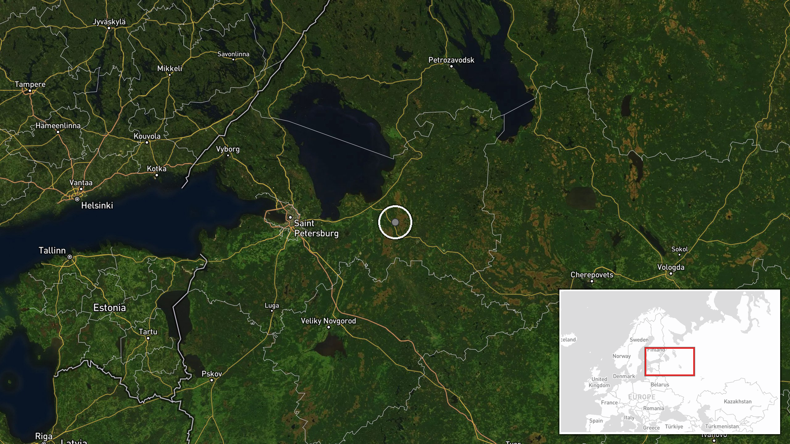 Oil terminal, Saint Petersburg, Russia — Report location map
