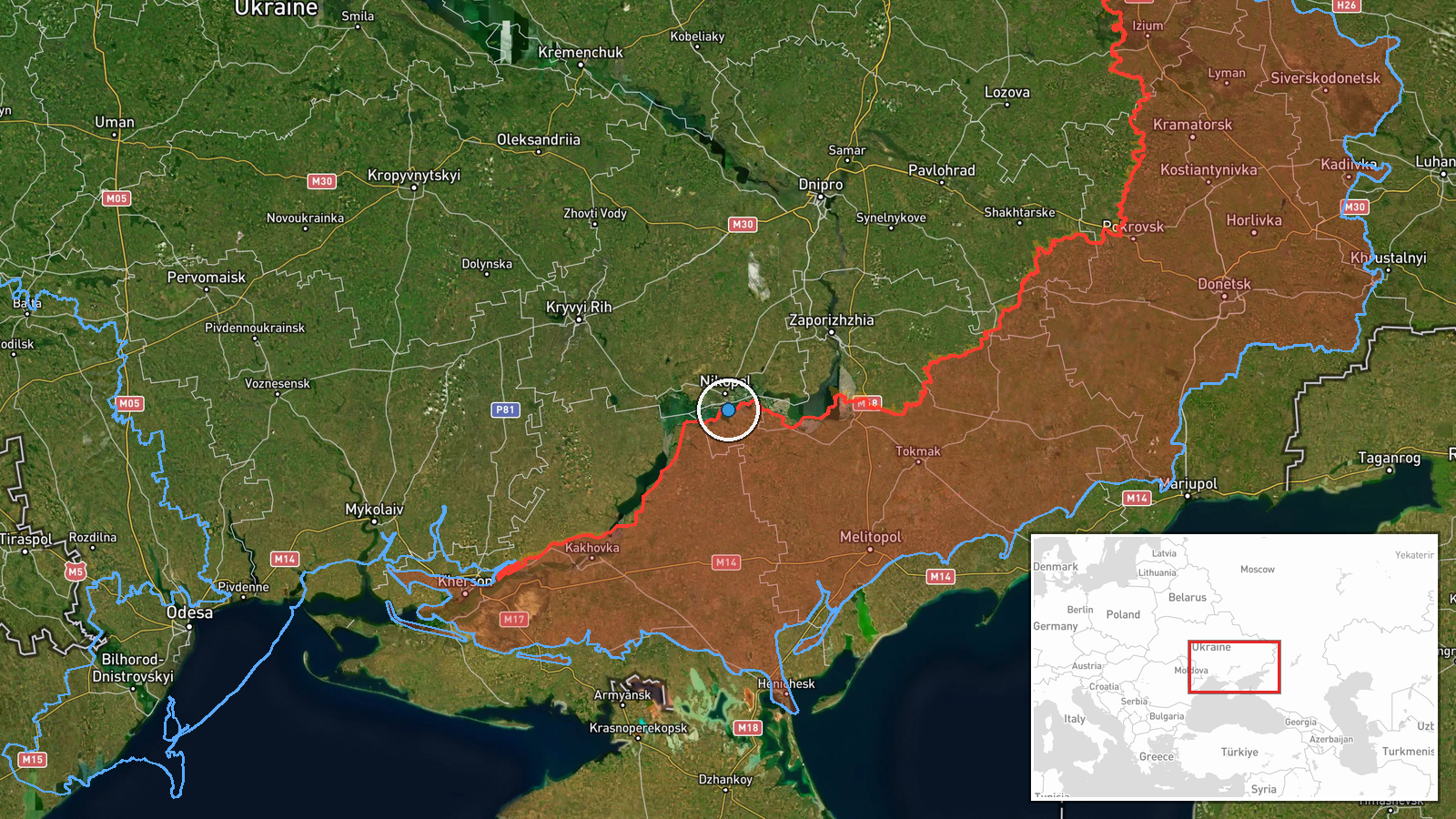 Kamianka-Dniprovska, Zaporizhzhia, Ukraine — UAS Strike location map