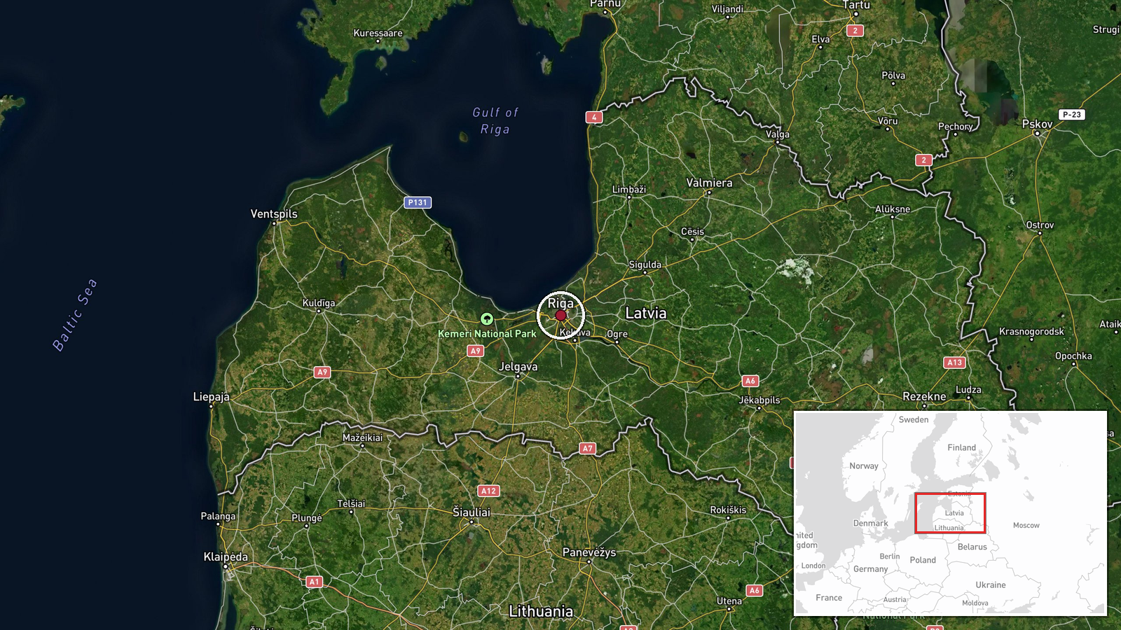 Riga, Latvia — Report location map
