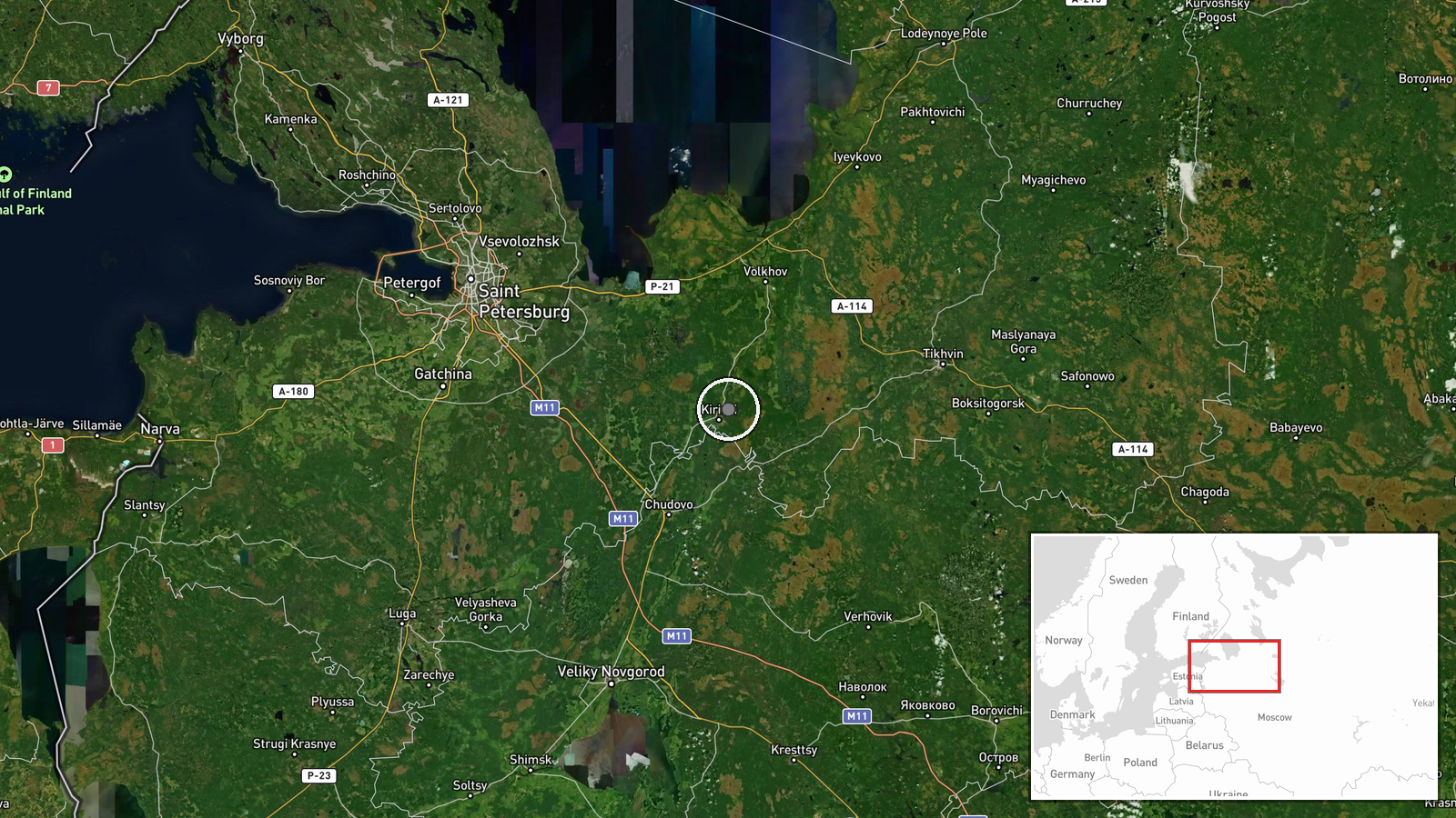 Leningrad Oblast, Russia — Report location map