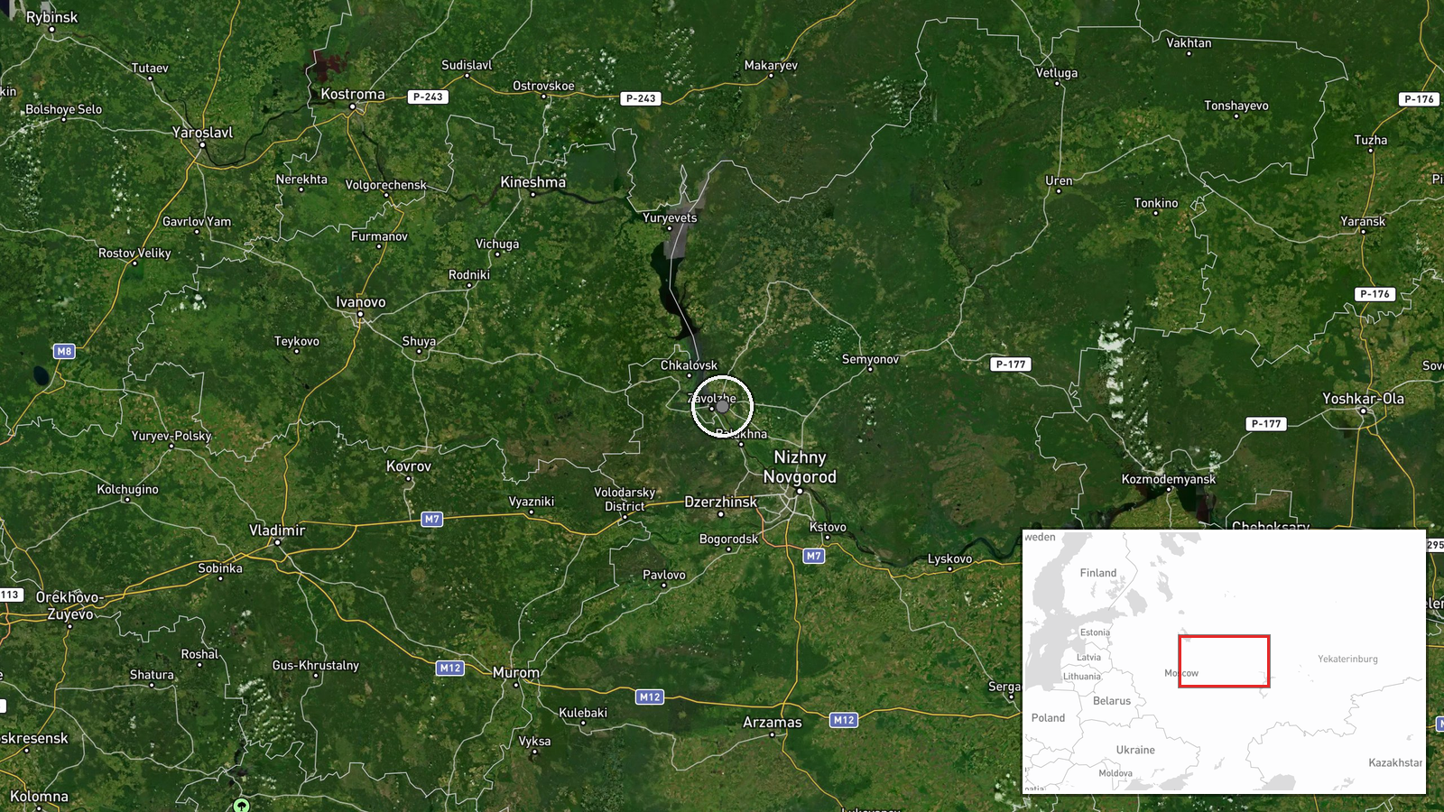 Gorodets, Russia — Report location map