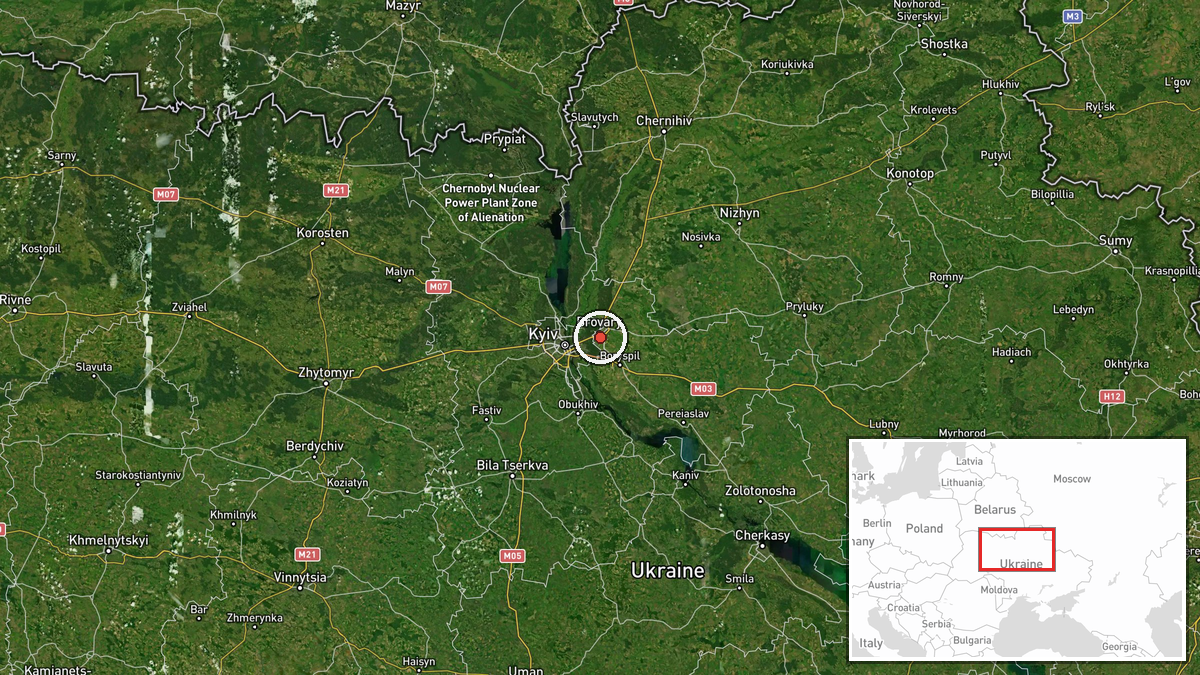 Brovary, Kyiv Oblast, Ukraine — Drone Transit location map