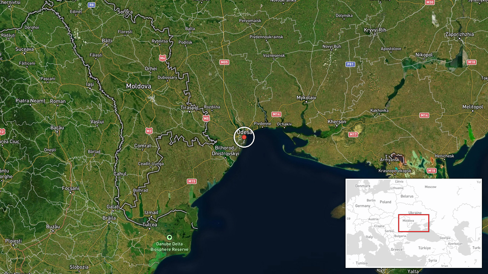 Odesa, Odesa Oblast, Ukraine — Ballistic Missile location map