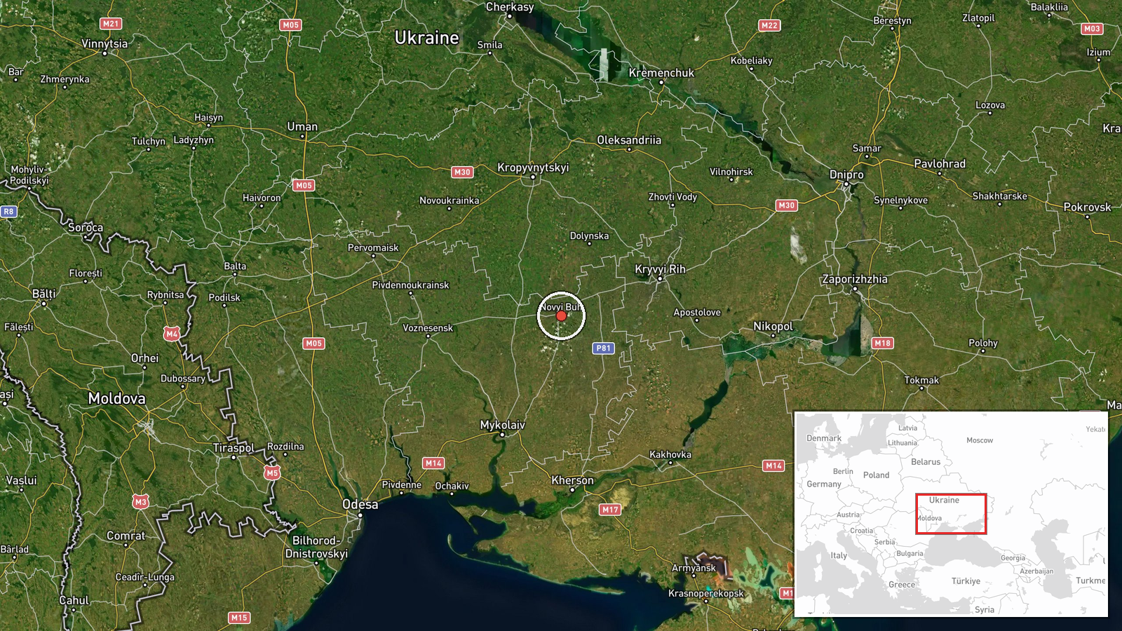 Novy Buh, Mykolaiv Oblast, Ukraine — Cruise Missile location map