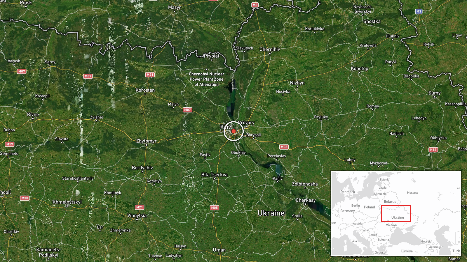 Kyiv, Kyiv City, Ukraine — Ballistic Missile location map