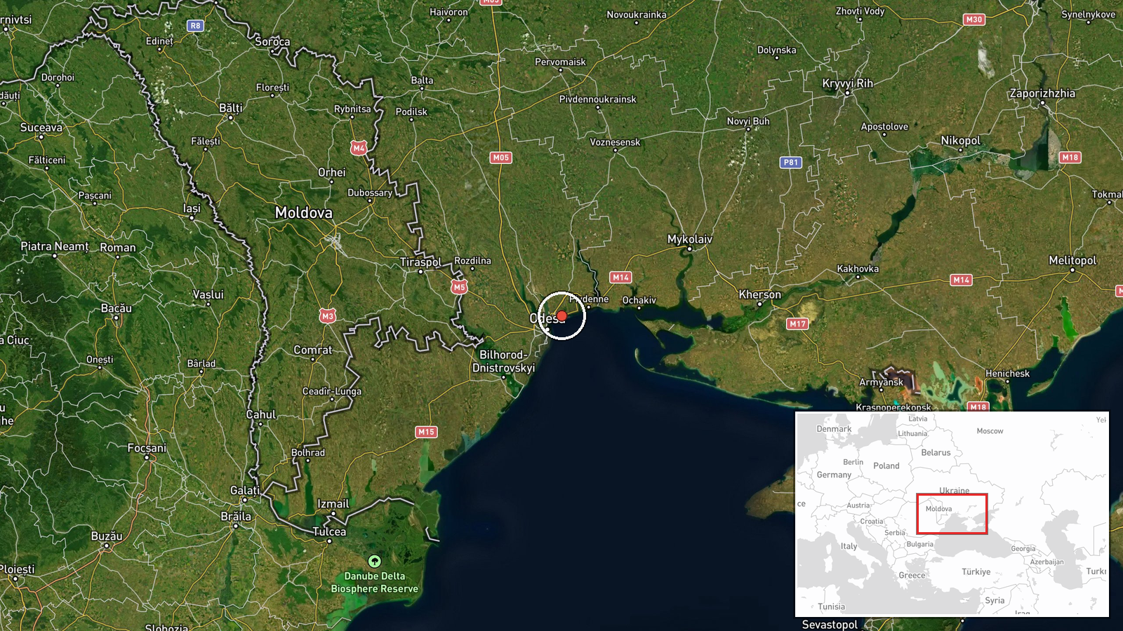 Fontanka, Odesa Oblast, Ukraine — Drone Transit location map
