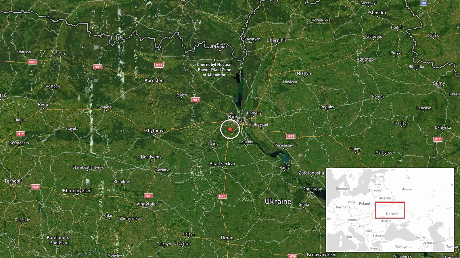 Boyarka, Kyiv Oblast, Ukraine — UAS Strike location map