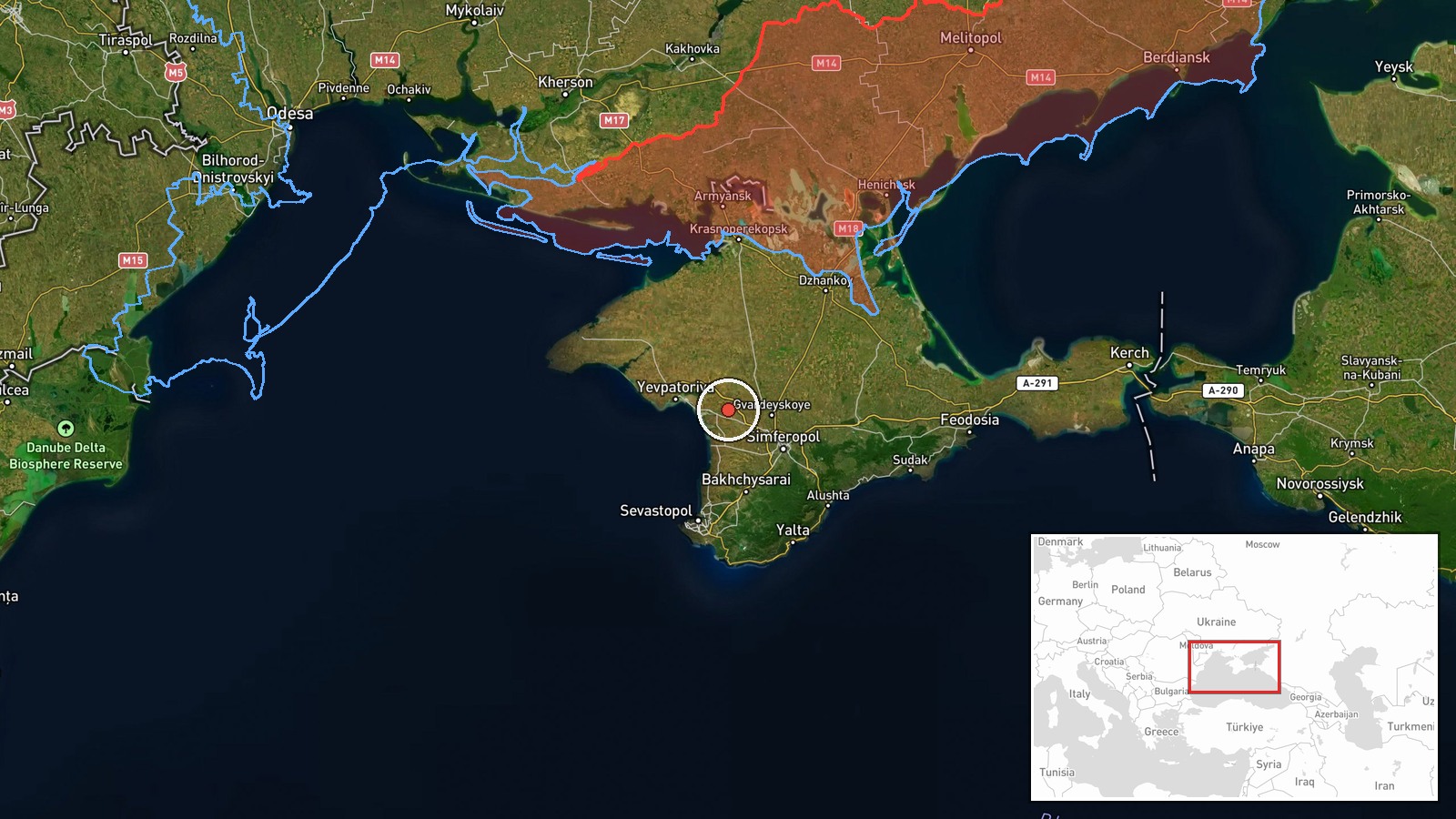 Saki, Crimea, Russia — Combat Aircraft location map
