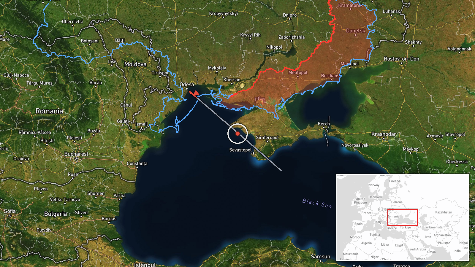 Cherkasy Oblast, Ukraine — Drone Transit location map
