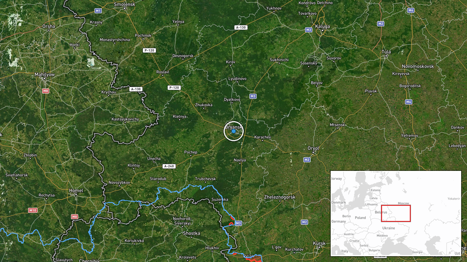 Bryansk, Bryansk Oblast, Russia — Siren location map