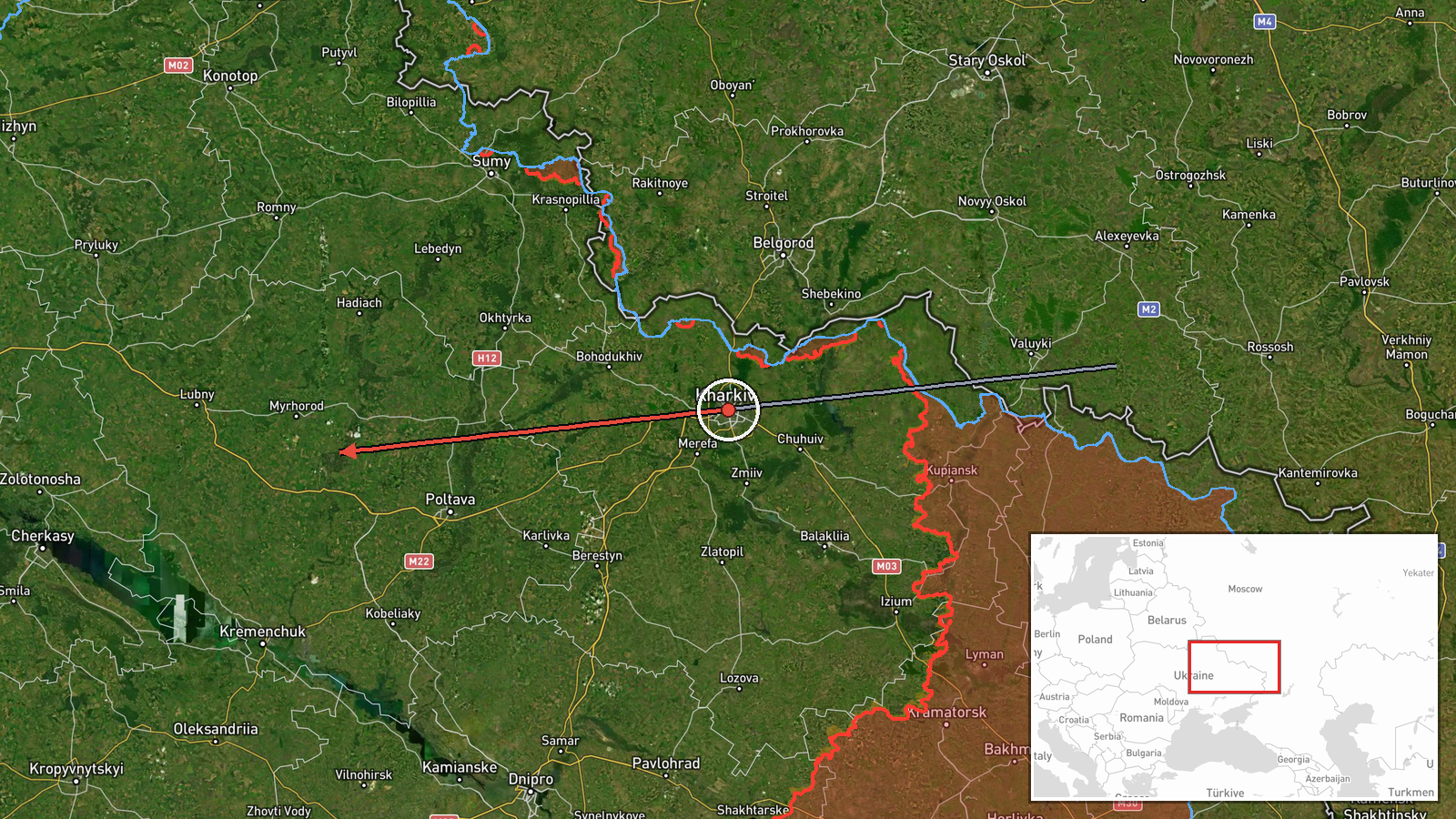 Khorol, Poltava Oblast, Ukraine — Drone Transit location map