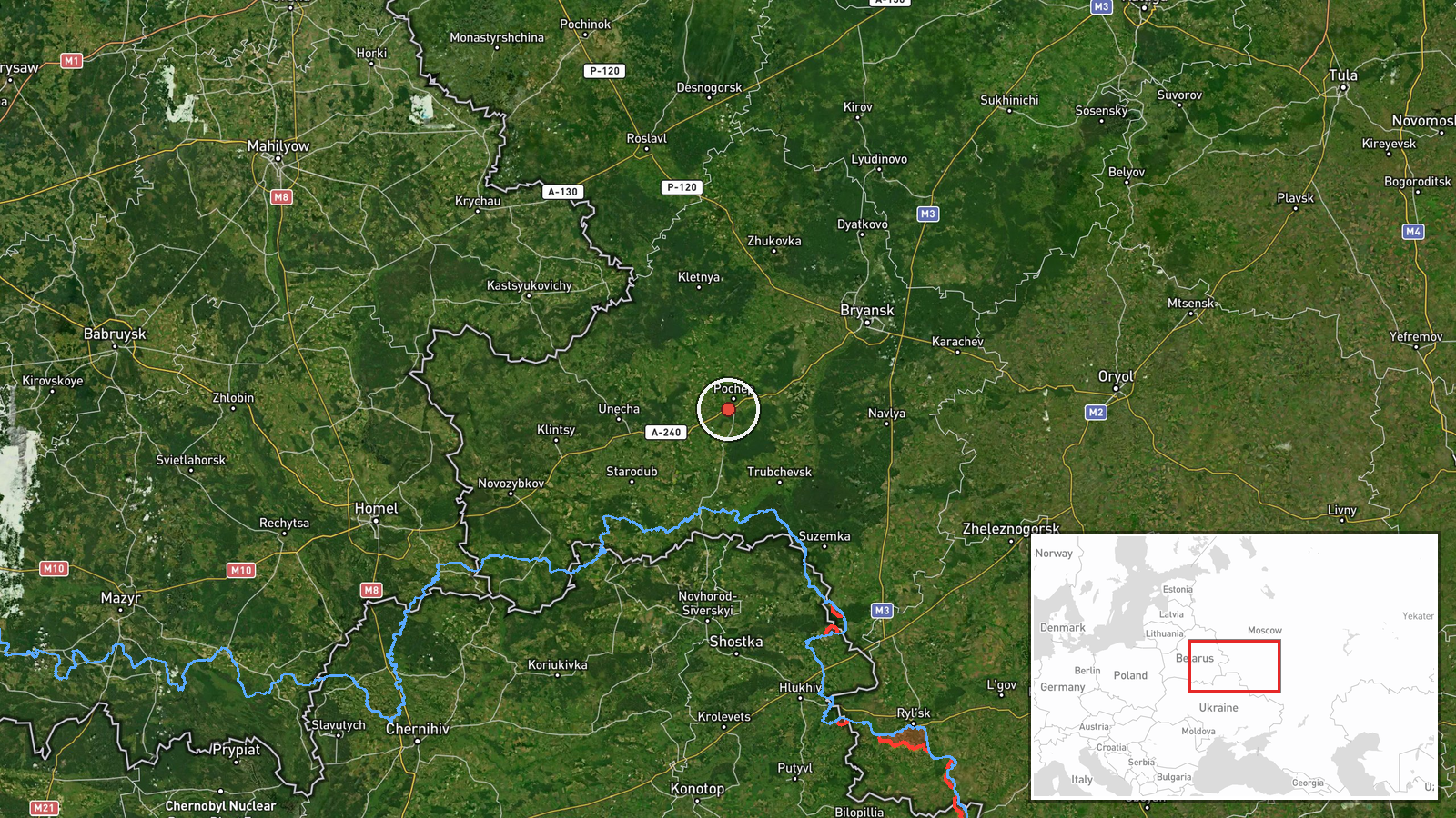Bryansk Oblast, Russia — Deployment location map