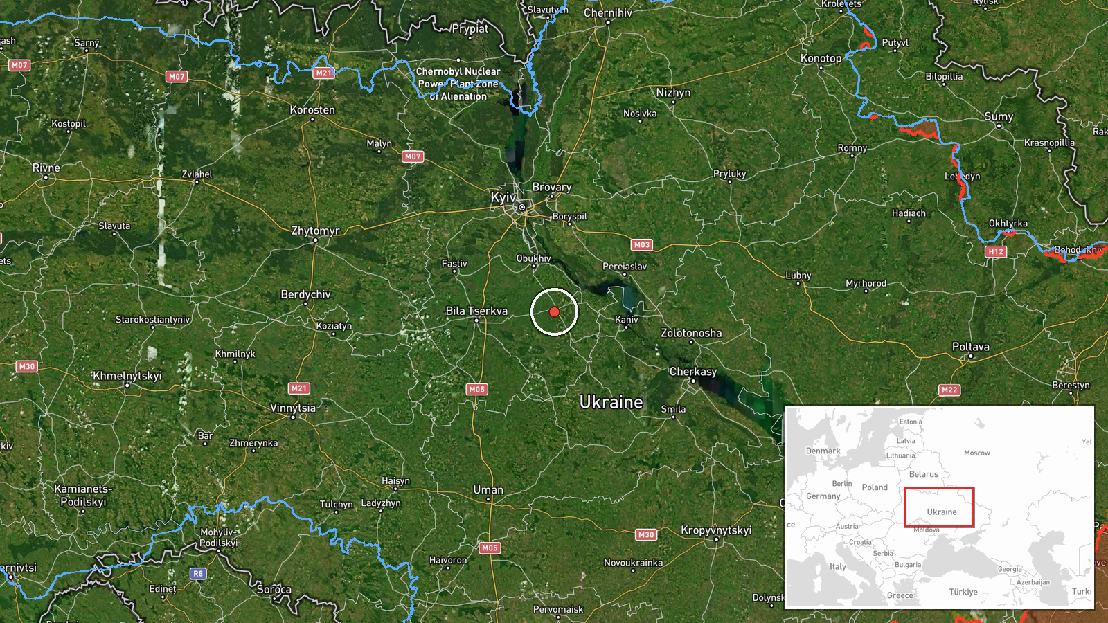 Kagarlyky, Kyiv Oblast, Ukraine — Drone Transit location map