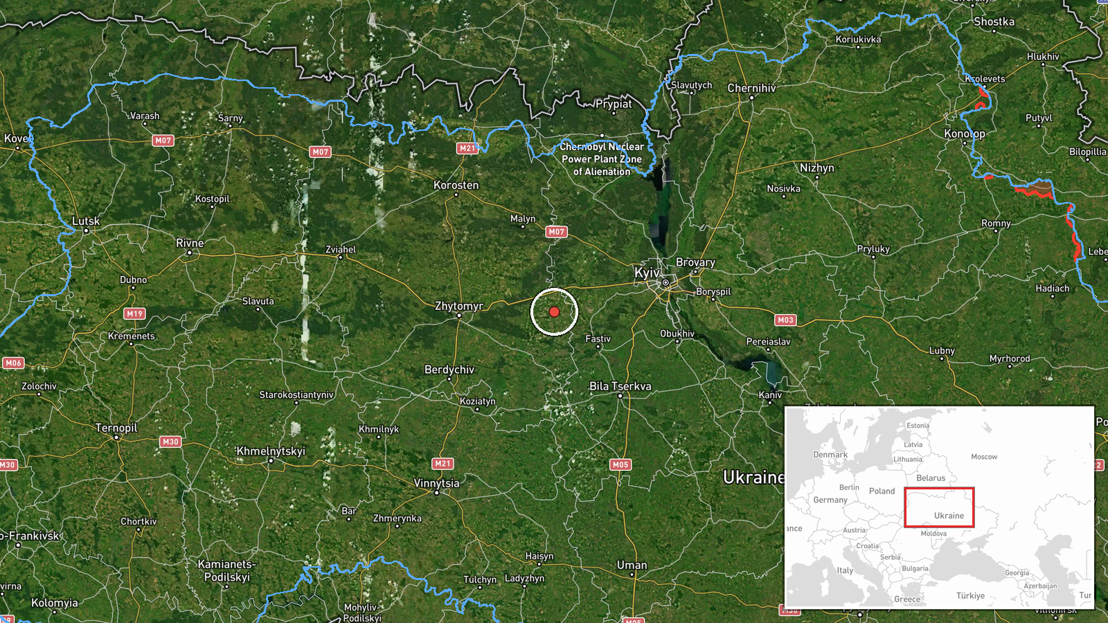 Brusilov, Zhytomyr Oblast, Ukraine — Cruise Missile location map