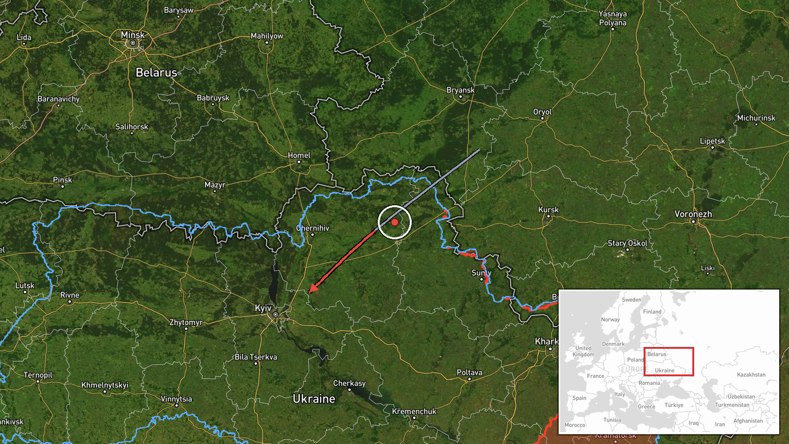 Brovary, Kyiv Oblast, Ukraine — Drone Transit location map
