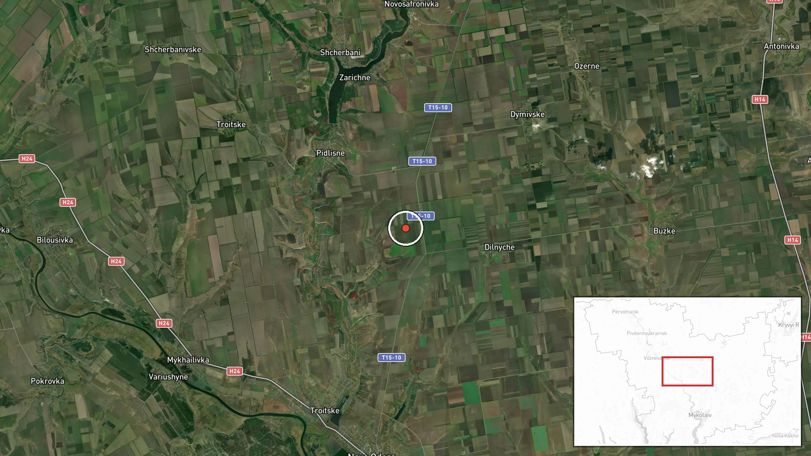 Mykolaiv Oblast, Ukraine — UAS Strike location map