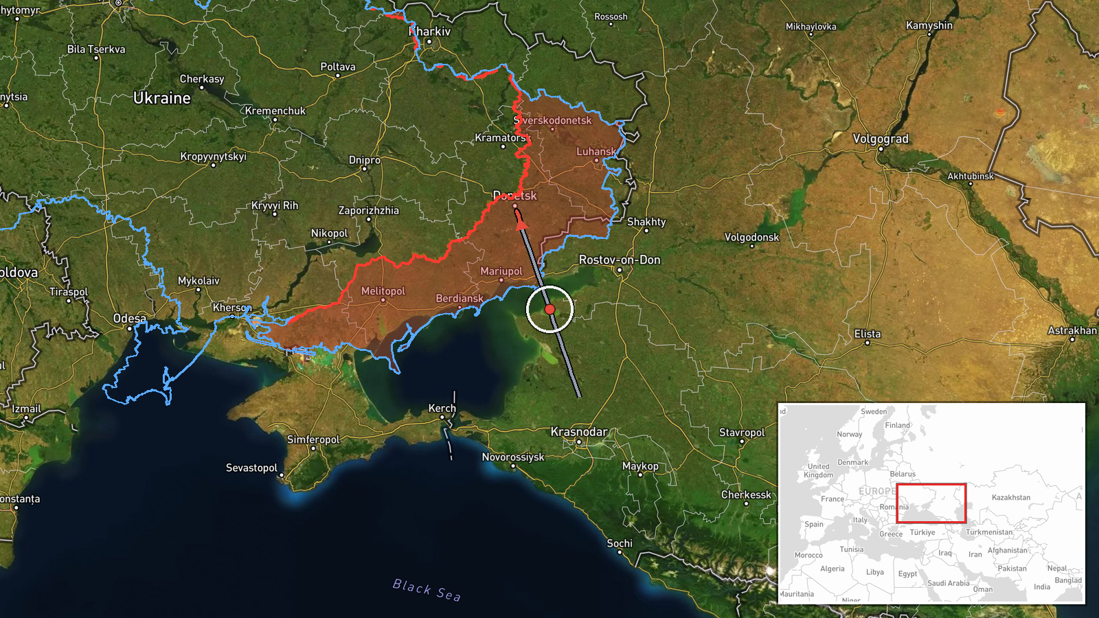 Donetsk Oblast, Ukraine — UAS Strike location map
