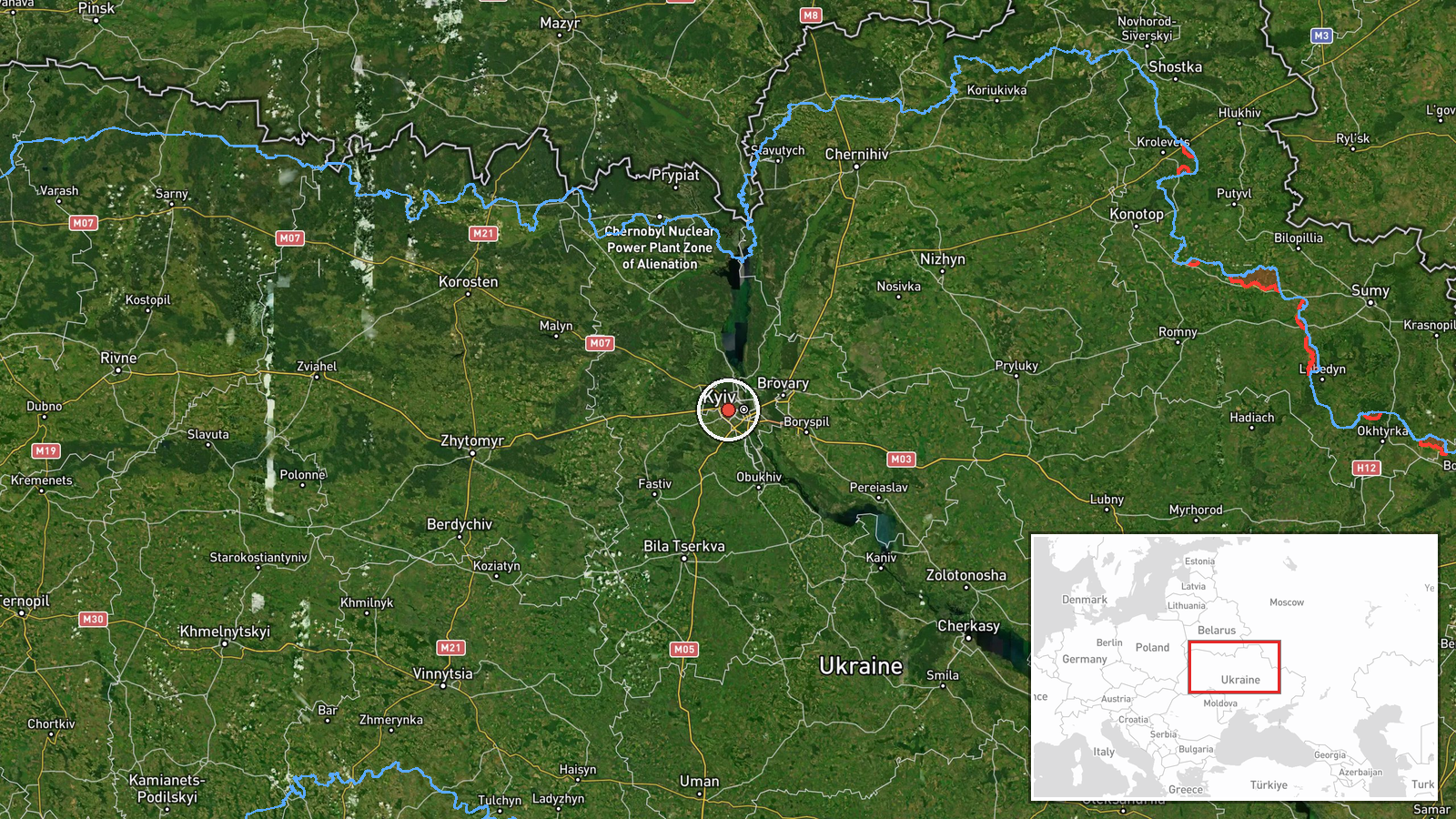 Teremky, Kyiv, Ukraine — Drone Transit location map