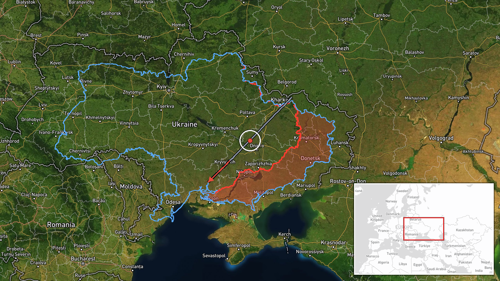 Mykolaiv Oblast, Ukraine — Drone Transit location map
