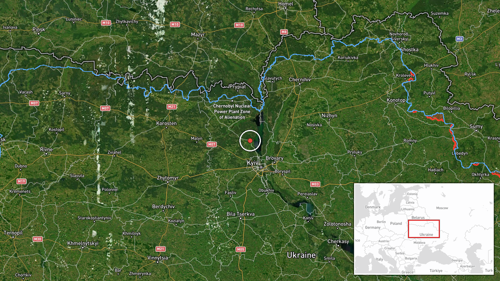 Krukovshchyna, Kyiv Oblast, Ukraine — Drone Transit location map