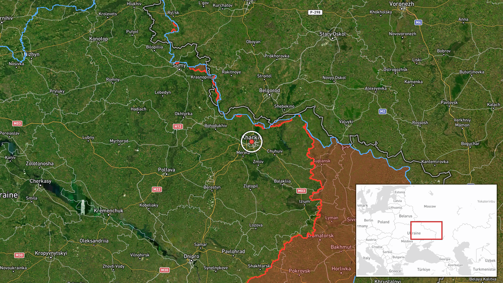 Kharkiv, Kharkiv Oblast, Ukraine — Drone Transit location map