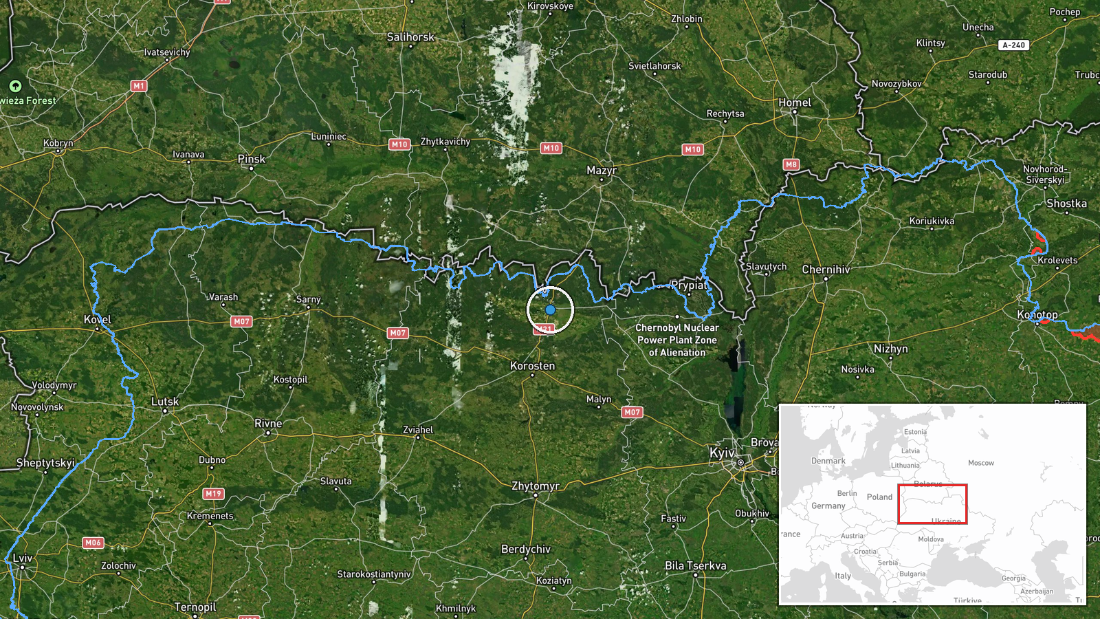Ovrutch, Zhytomyr Oblast, Ukraine — Siren location map