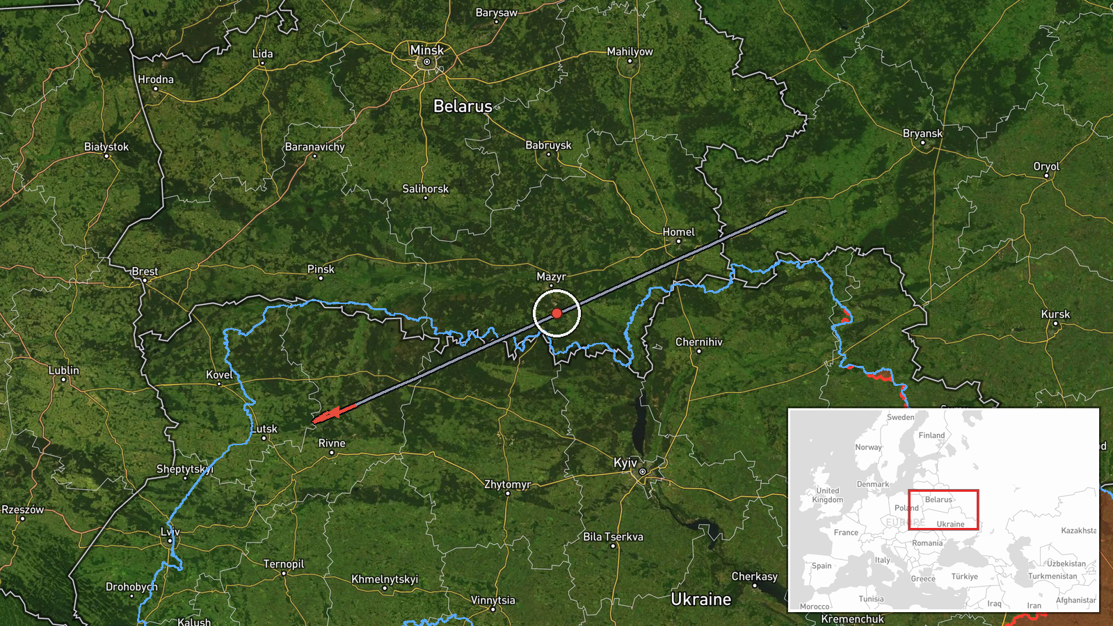 Lutsk, Volyn Oblast, Ukraine — Drone Transit location map