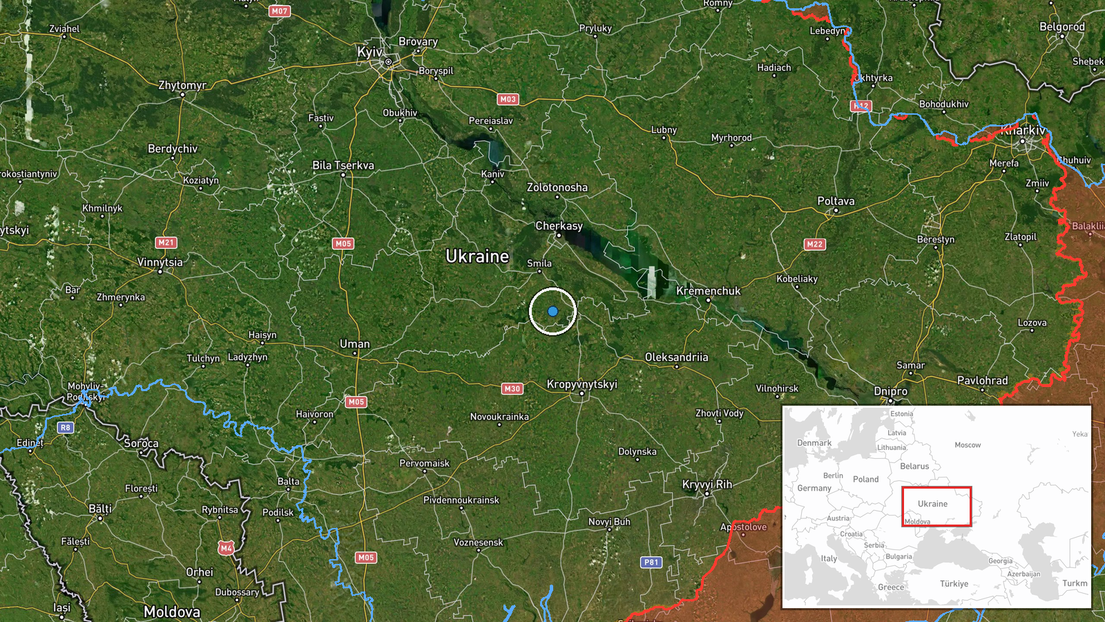 Ukraine (nationwide) — Siren location map
