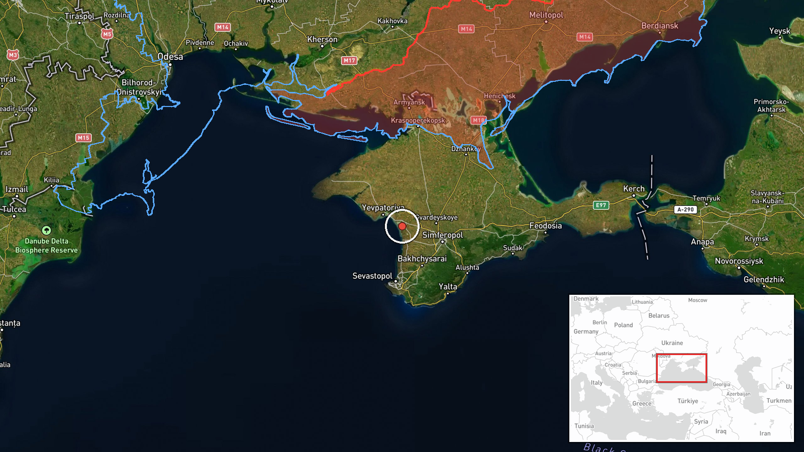 Saky Air Base, Crimea, Ukraine — Combat Aircraft location map