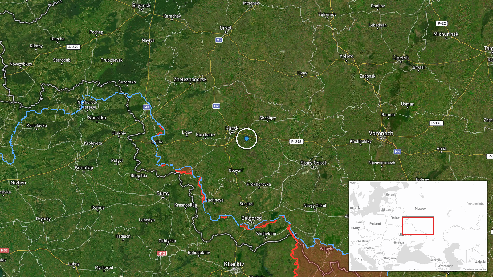 Kursk Oblast, Russia — Siren location map