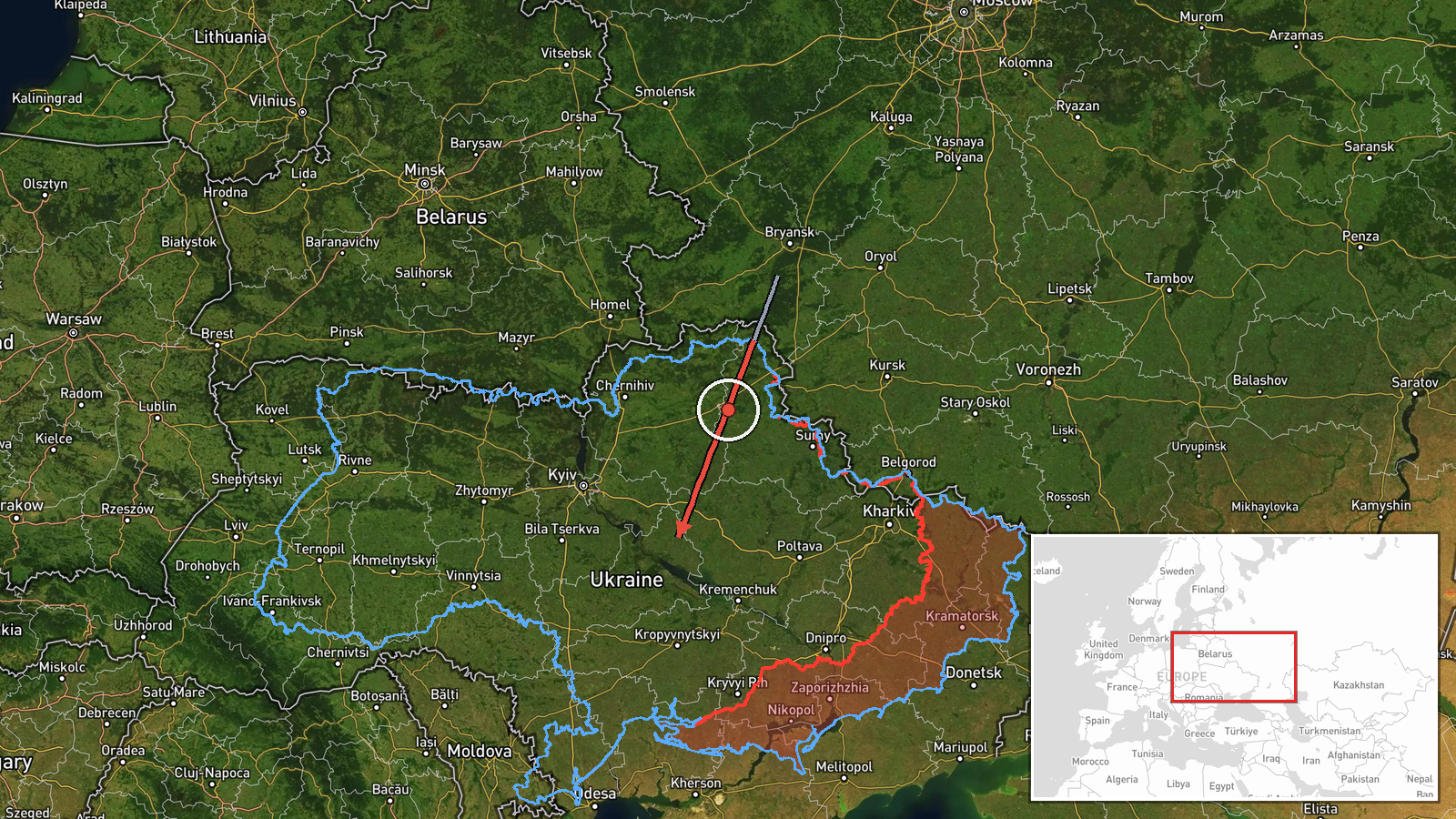 Bryansk, Russia — Drone Transit location map