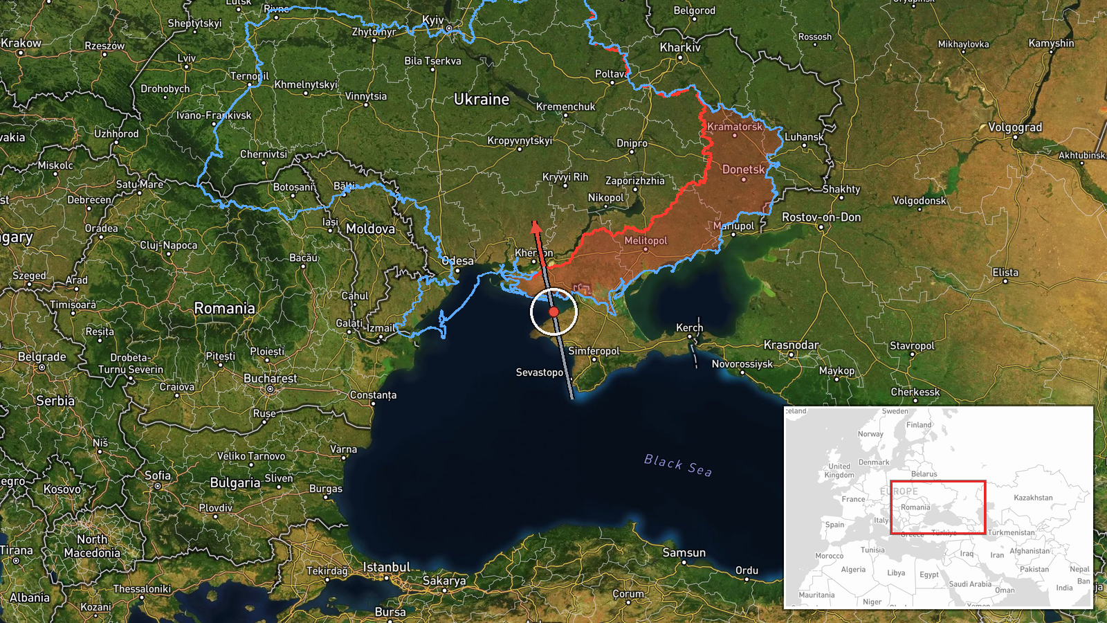 Novyi Buh, Mykolaiv Oblast, Ukraine — Drone Transit location map