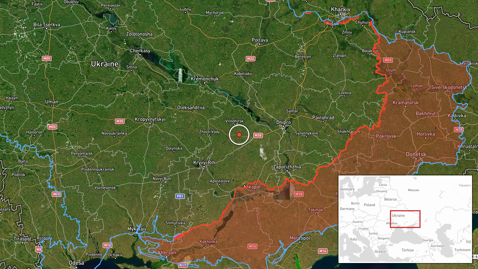 Bozhdarivka, Zaporizhzhia Oblast, Ukraine — UAS Strike location map