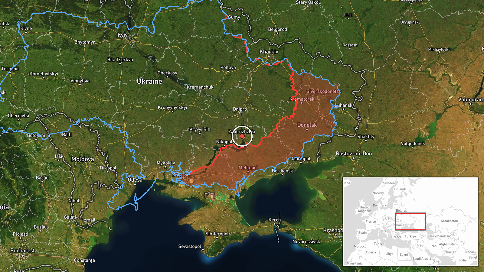 Zaporizhzhia Oblast, Ukraine — Ballistic Missile location map