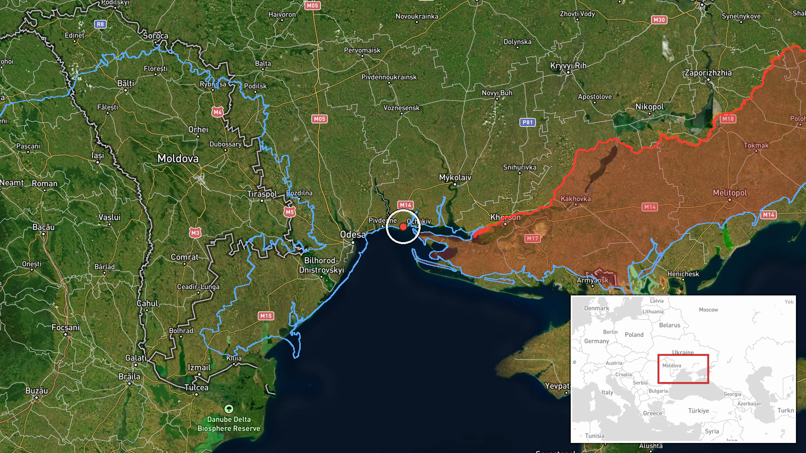 Rybakivka, Mykolaiv Oblast, Ukraine — UAS Strike location map