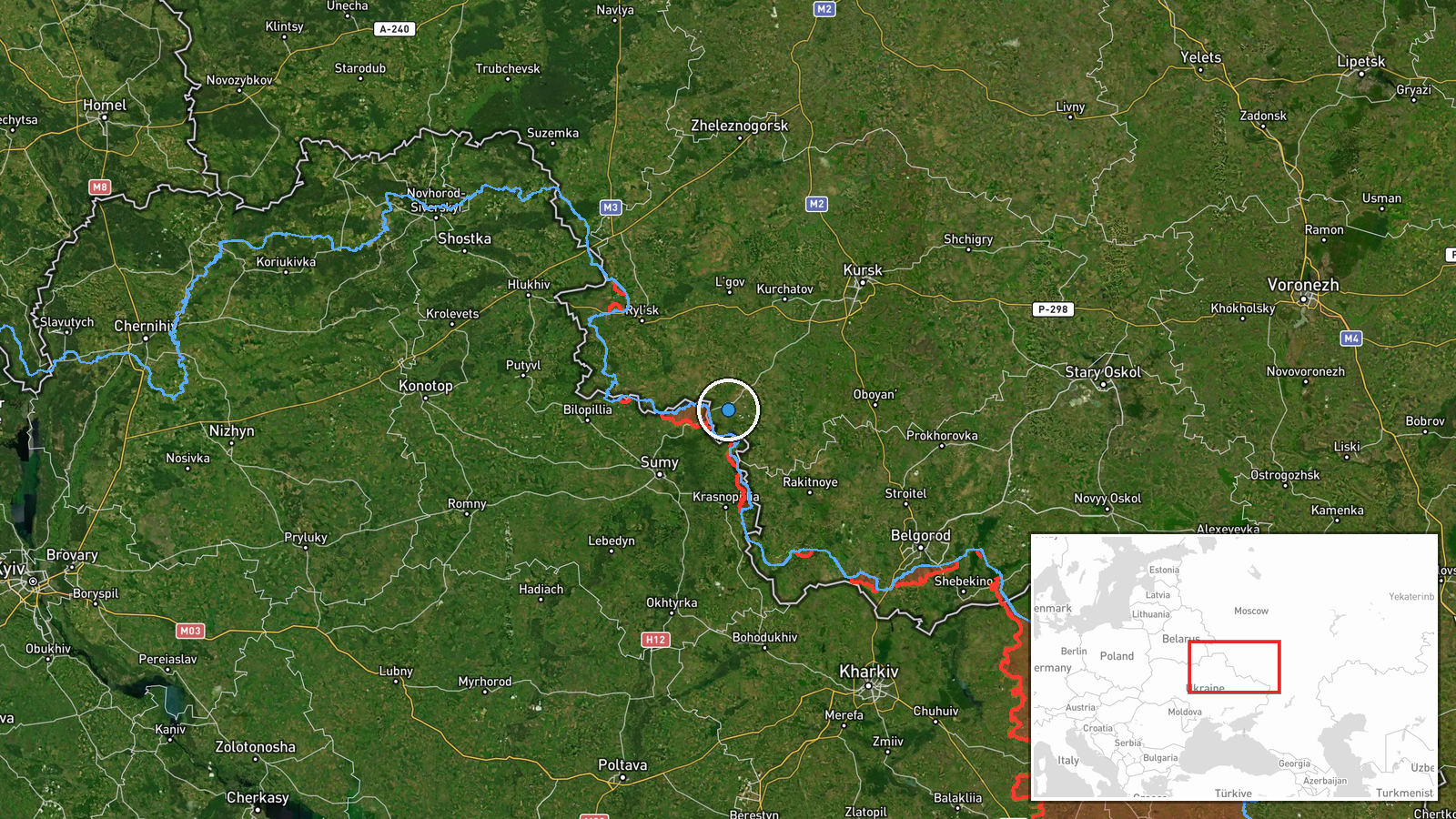 Sudzha, Kursk Oblast, Russia — Siren location map