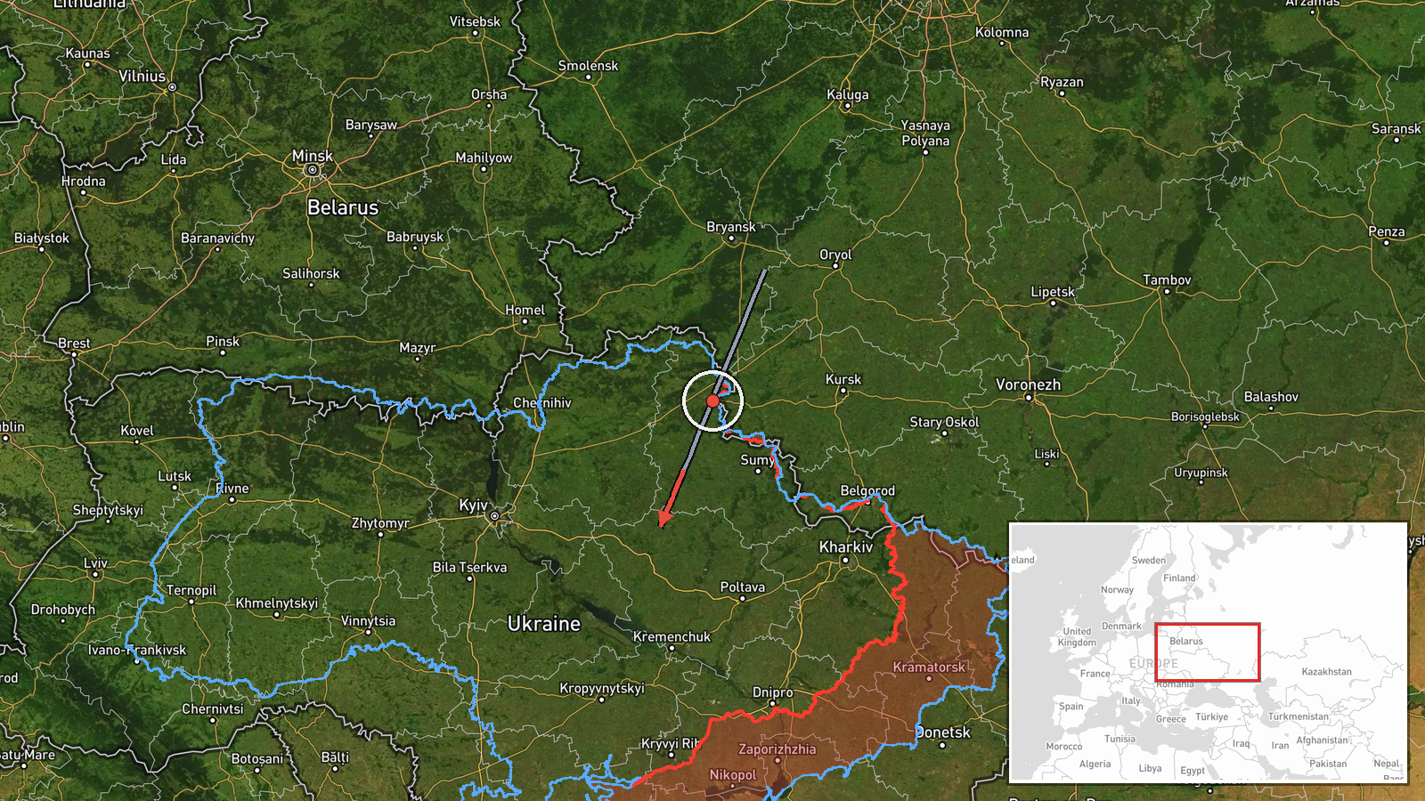Lubny, Poltava Oblast, Ukraine — Drone Transit location map
