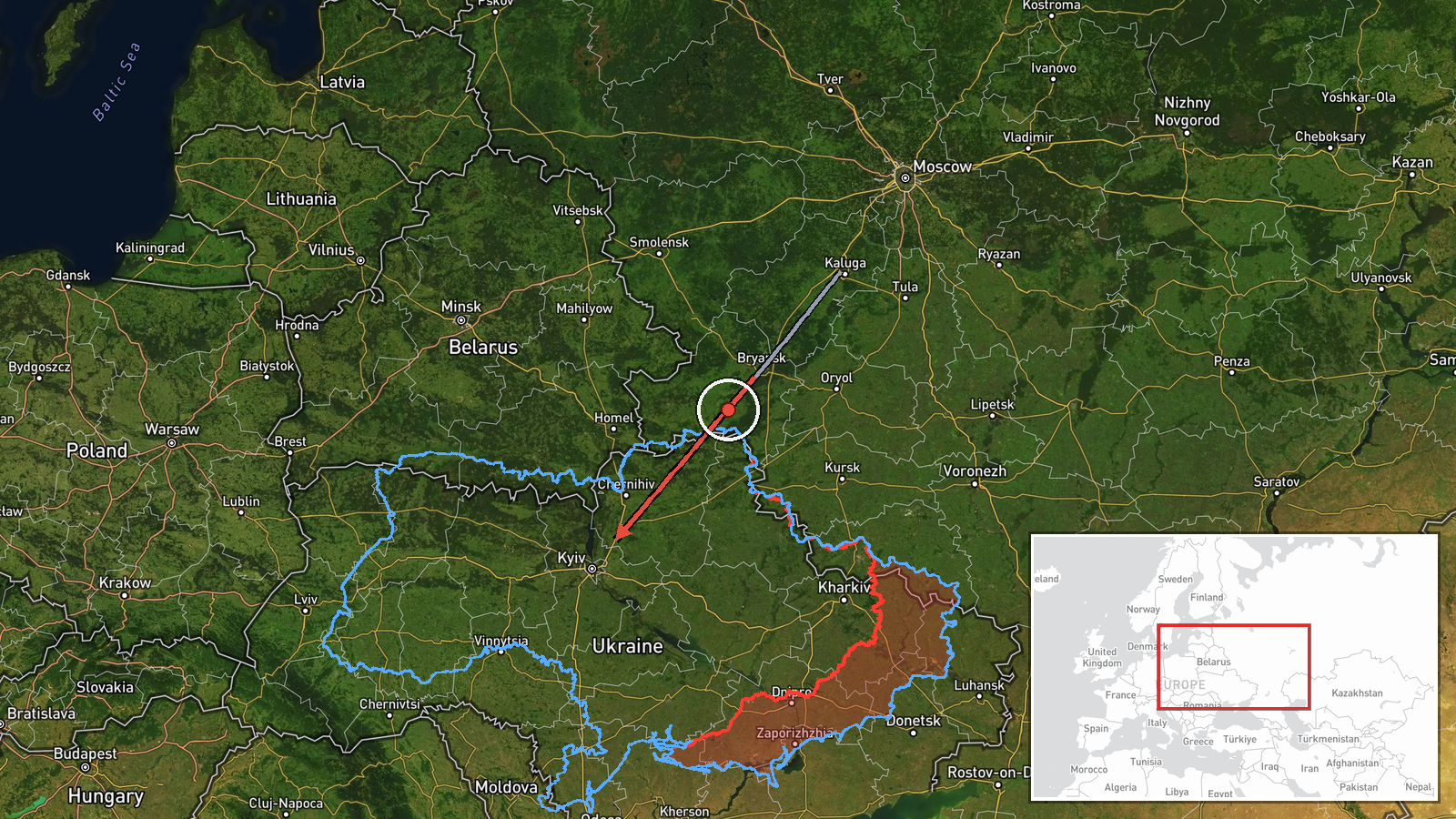 Glevakha, Vasylkiv, Kyiv Oblast, Ukraine — Drone Transit location map