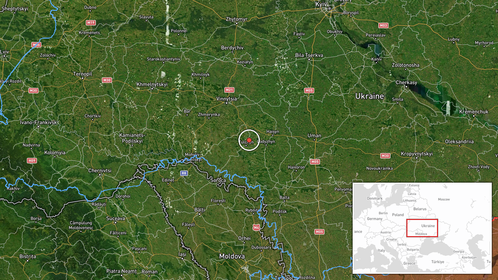 Vinnytsia Oblast, Ukraine — Drone Transit location map