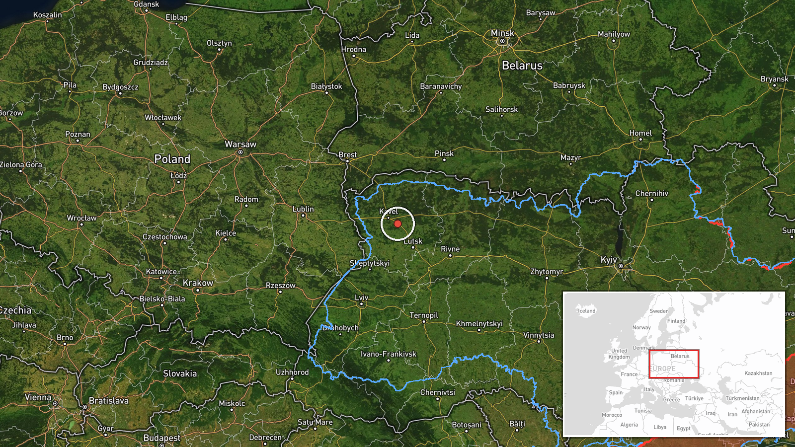 Stepan, Volyn Oblast, Ukraine — Drone Transit location map